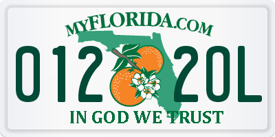 FL license plate 0122OL