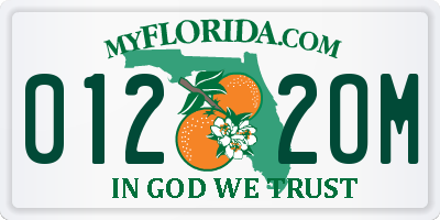 FL license plate 0122OM