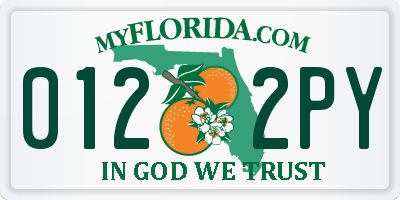 FL license plate 0122PY