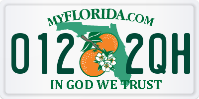 FL license plate 0122QH