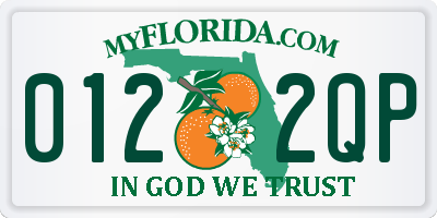 FL license plate 0122QP