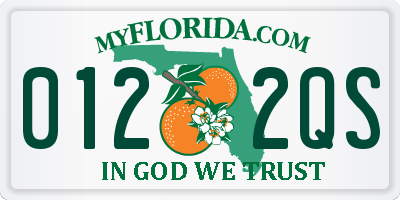 FL license plate 0122QS
