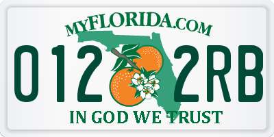FL license plate 0122RB
