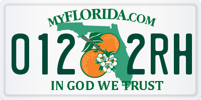FL license plate 0122RH