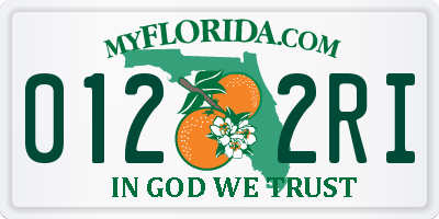 FL license plate 0122RI
