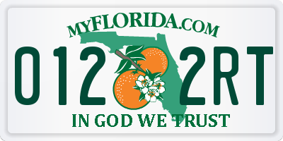 FL license plate 0122RT