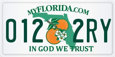 FL license plate 0122RY