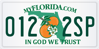 FL license plate 0122SP