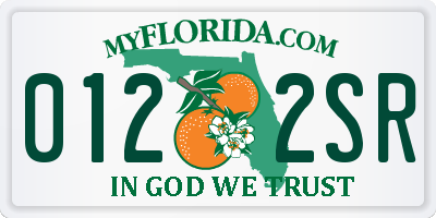FL license plate 0122SR