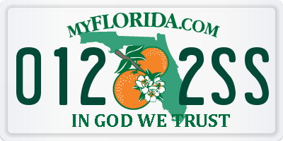 FL license plate 0122SS