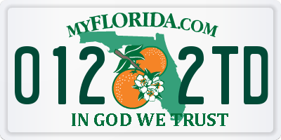FL license plate 0122TD