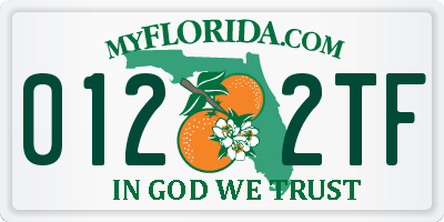 FL license plate 0122TF