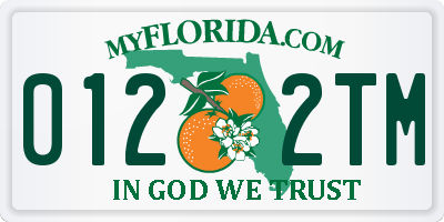 FL license plate 0122TM
