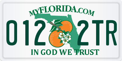FL license plate 0122TR