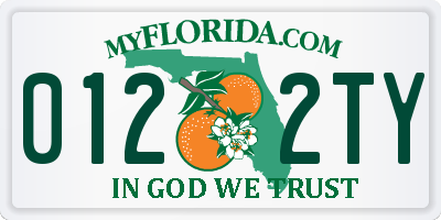 FL license plate 0122TY