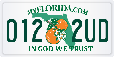 FL license plate 0122UD