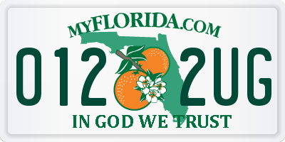 FL license plate 0122UG