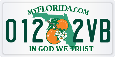 FL license plate 0122VB