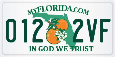 FL license plate 0122VF