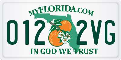 FL license plate 0122VG