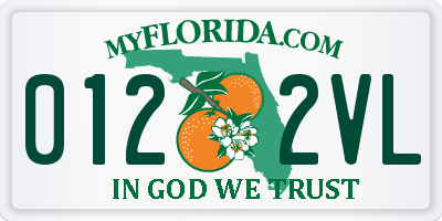 FL license plate 0122VL