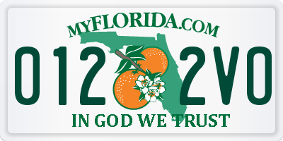 FL license plate 0122VO