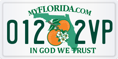 FL license plate 0122VP