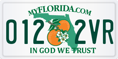 FL license plate 0122VR