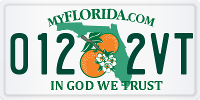 FL license plate 0122VT