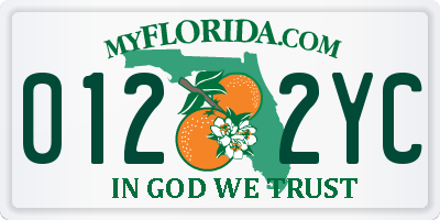 FL license plate 0122YC