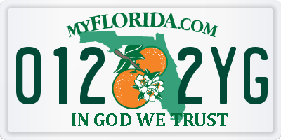 FL license plate 0122YG