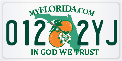 FL license plate 0122YJ