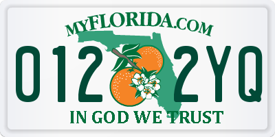 FL license plate 0122YQ