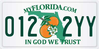 FL license plate 0122YY
