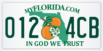 FL license plate 0124CB