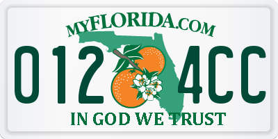 FL license plate 0124CC