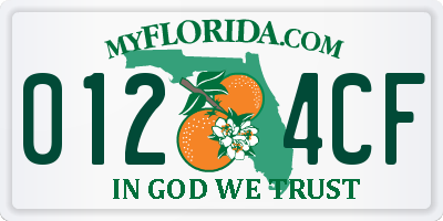 FL license plate 0124CF