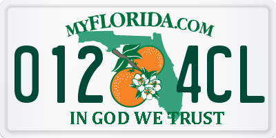 FL license plate 0124CL