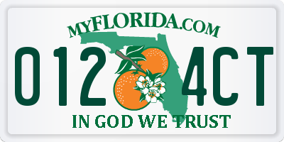 FL license plate 0124CT