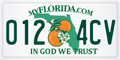 FL license plate 0124CV