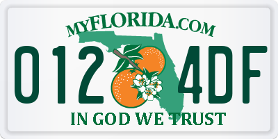 FL license plate 0124DF