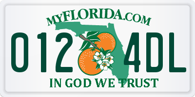FL license plate 0124DL