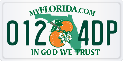 FL license plate 0124DP