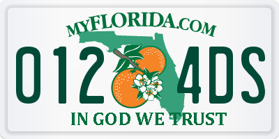 FL license plate 0124DS