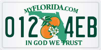 FL license plate 0124EB