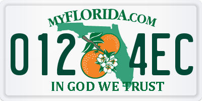 FL license plate 0124EC