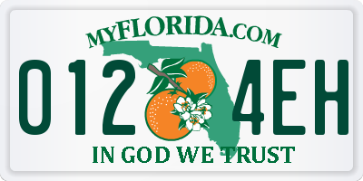 FL license plate 0124EH