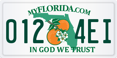 FL license plate 0124EI