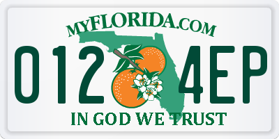 FL license plate 0124EP
