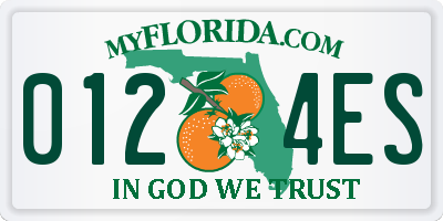 FL license plate 0124ES